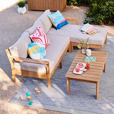 Wood Playa Sectional Patio West Elm