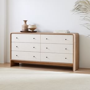 Modern Waterfall 6-Drawer Dresser (62