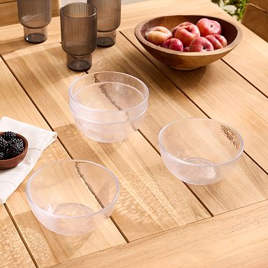 Glass dinner bowls best sale