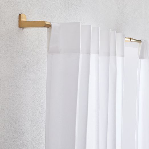 Deals West Elm White Linen Blackout Curtains