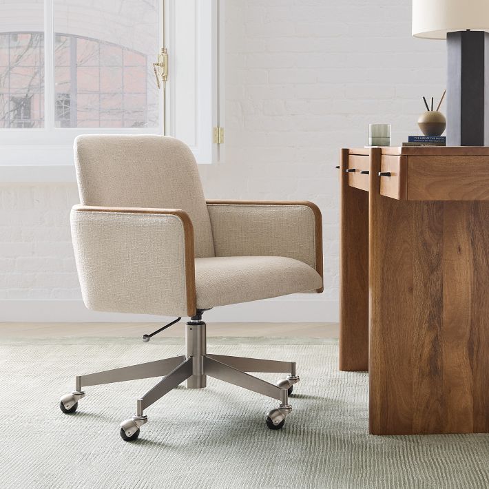 Show Wood Swivel Office Chair