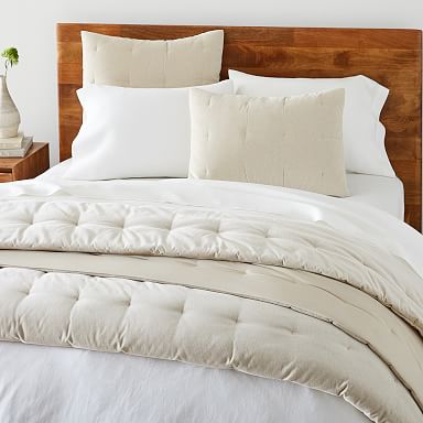 West popular Elm organic cotton duvet full/queen in ivory