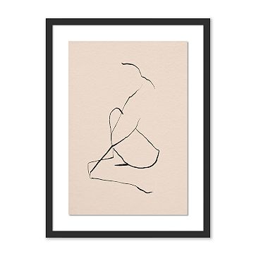Nude Woman Sketch Framed