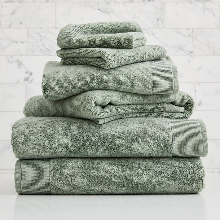 Plush Fibrosoft™ Towels Eucalyptus Bath and Hand Towels