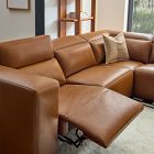 Leo Motion Reclining Leather 5-Piece L-Shaped Sectional (119&quot;)