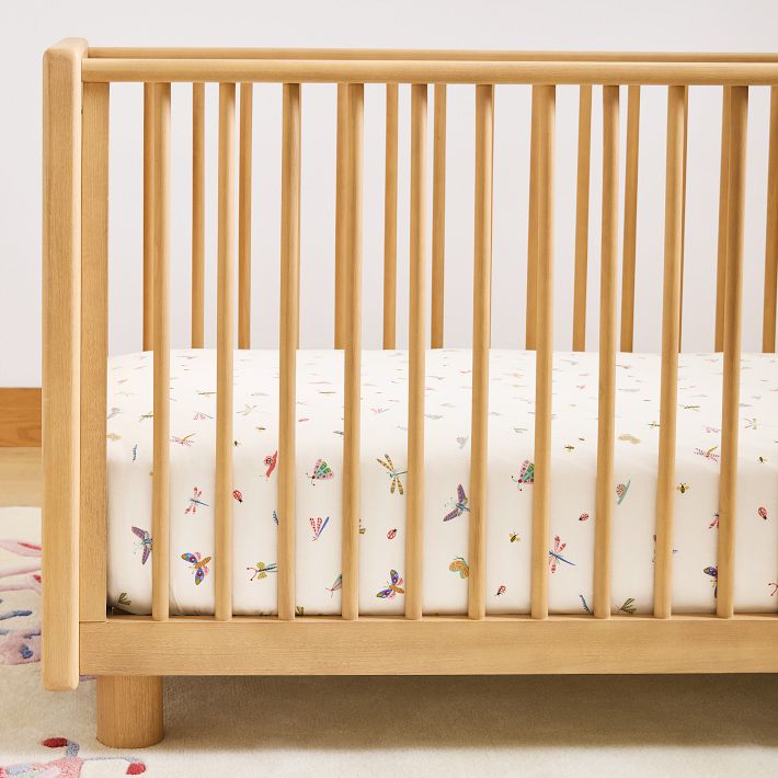 Organic Little Garden Bugs Crib Fitted Sheet West Elm