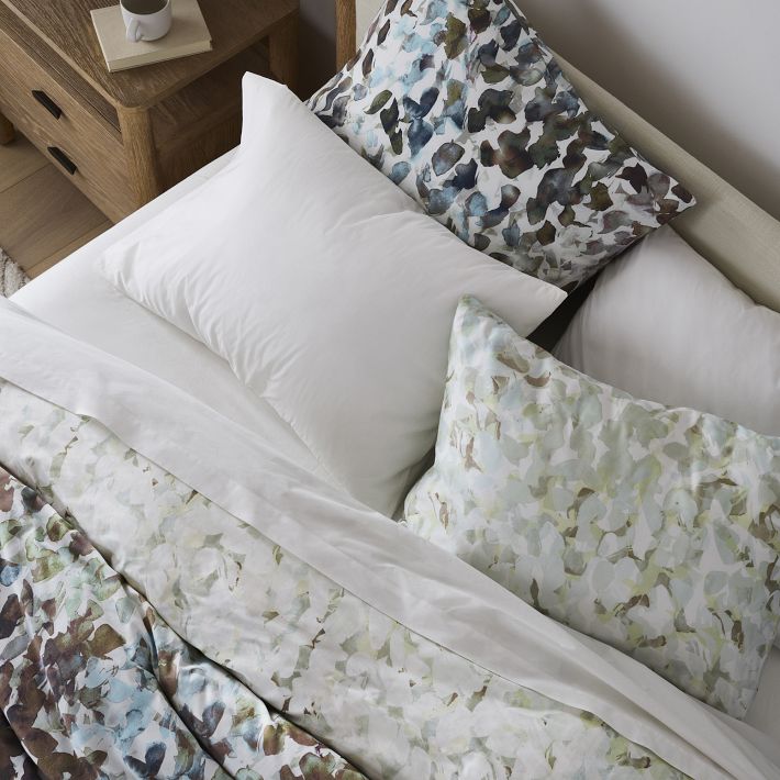 West Elm Organic Cotton Duvet Cover & Set of sold 2 Shams King Size