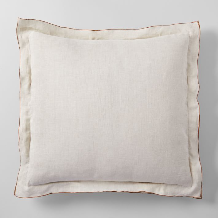 West Elm Flax Linen Euro Sham, Set of 2