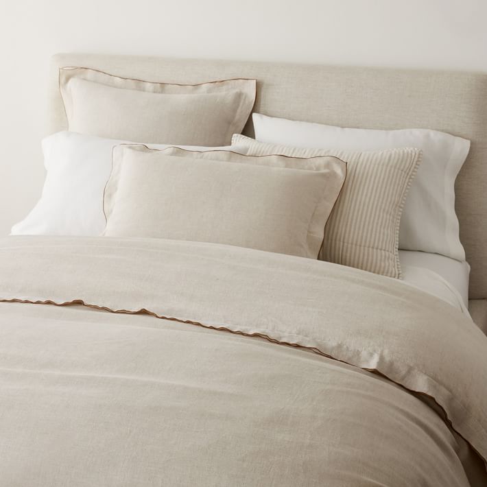 West Elm Flax Linen King Duvet Cover