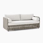 Coastal Outdoor Sofa (76&quot;), Lounge Chair & Concrete Pedestal Coffee Table Set