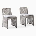 Portside Concrete Outdoor Dining Table (72&quot;) &amp; Coastal Dining Chairs Set