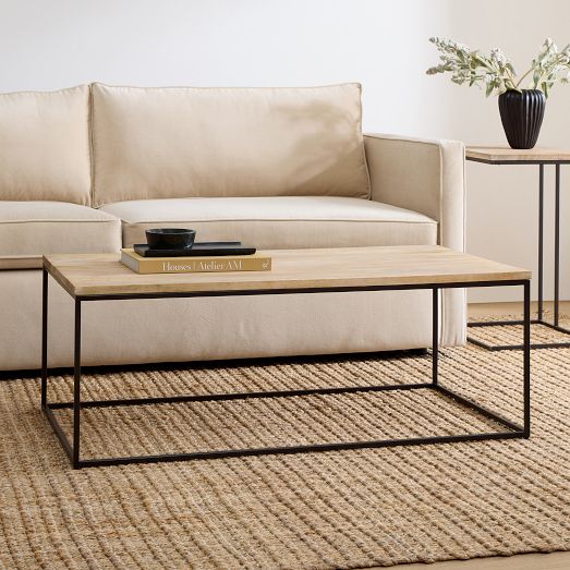 Alexa Grand Reclaimed Wood Rectangle Coffee Table Light Honey West Elm
