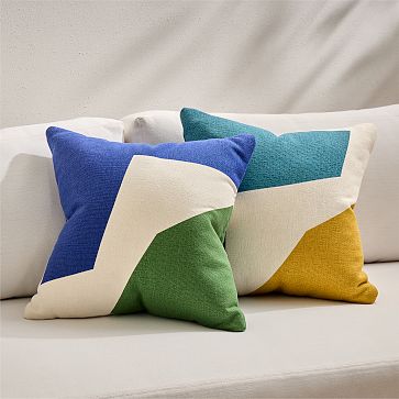 Corner Colourblock Indoor Outdoor Pillow West Elm