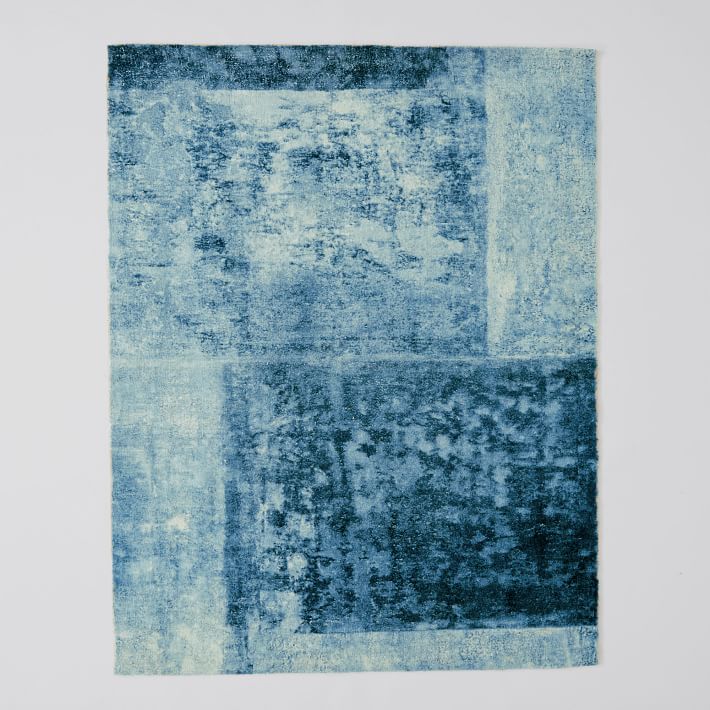 Distressed Rococo Wool Rug