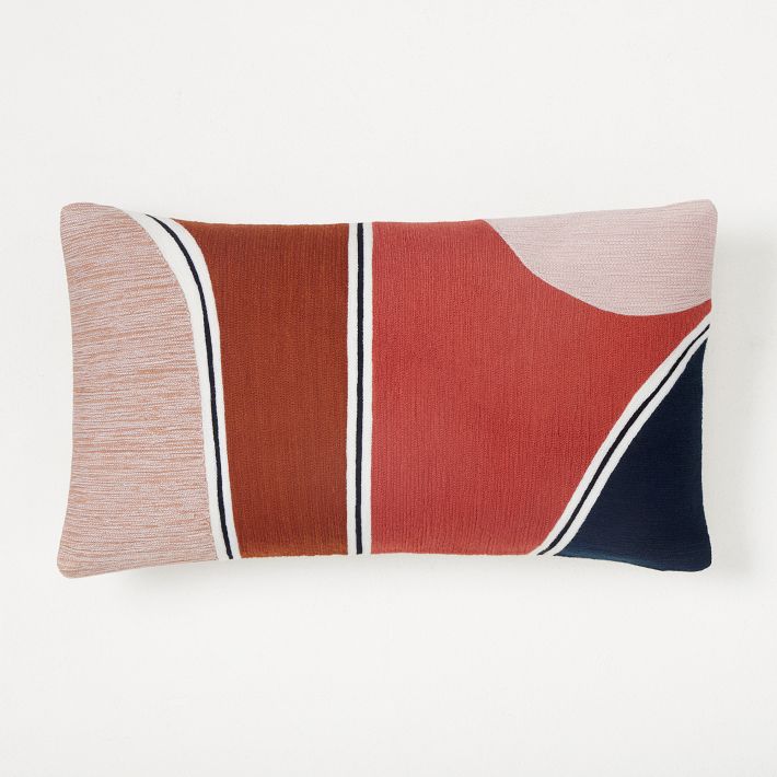 Crewel Outlined Shapes Pillow Cover - Clearance | West Elm