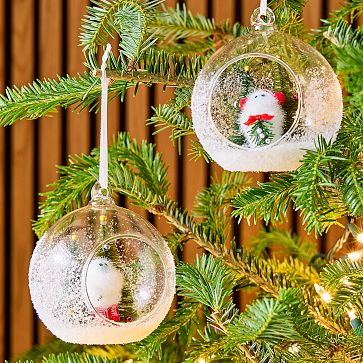 Yeti Glass Ornaments West Elm