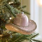 Glass Cowboy Hat Ornament