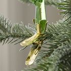 Glass Green Iris Clip-On Ornament