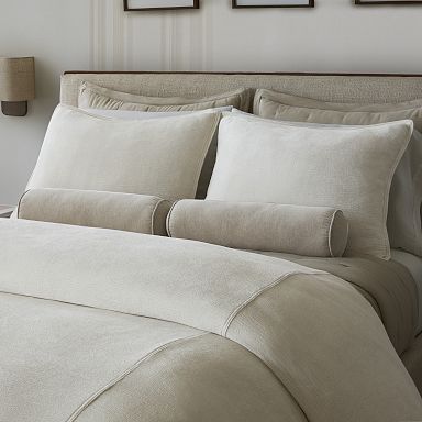 West Elm belgian flax linen duvet King / California king discount mocha