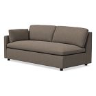 Open Box: Marin LA 75" Sofa, Down, Distressed Velvet, Mocha, Concealed Support