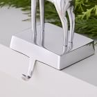 Metal Standing Reindeer Stocking Holder - Nickel