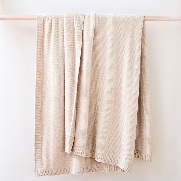 Luxe Chenille Throws - Sand