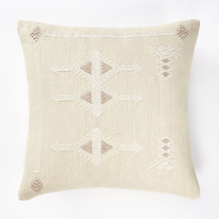 Moroccan Woven Pillow Cover + Down Feather Insert