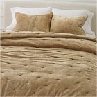 Striated Chenille Tack Stitch Quilt &amp; Shams