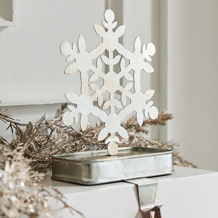 Metal Snowflake Stocking Holder West Elm metal-snowflake-stocking-holder-west-elm