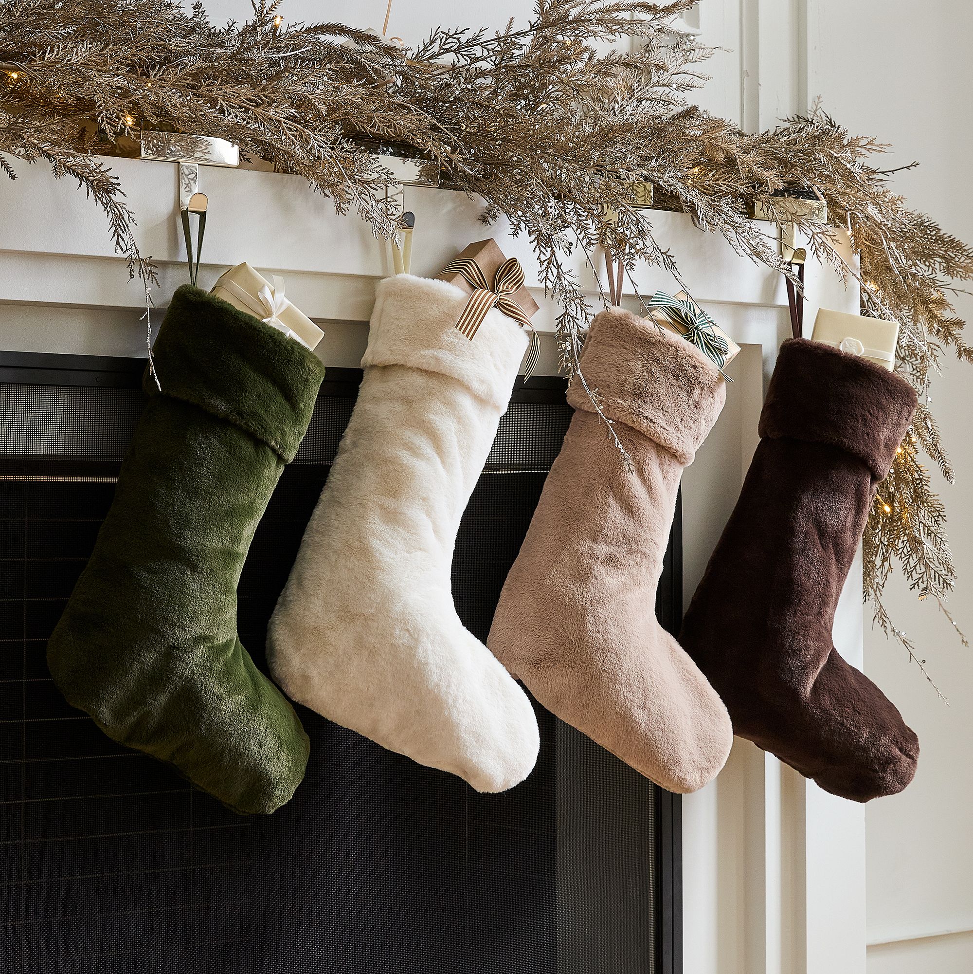 Alt image 1 for Plush Fur Stockings