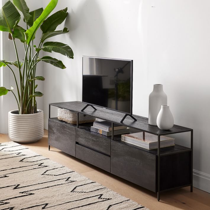West elm industrial tv stand discount