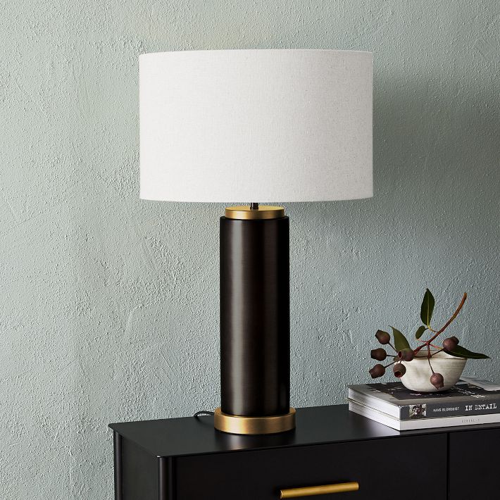 Pillar Metal USB Table Lamp 24.5