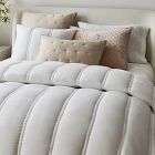 West Elm Clipped Diamond Chambray Comforter and store Sham Twin NEW