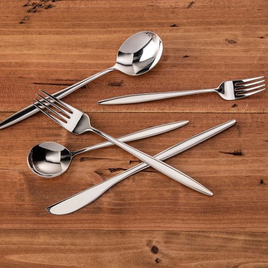 Fortessa Arezzo Flatware 48 ct. from West Elm top 16 x 3 piece stainless Food52