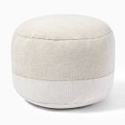 Cotton Canvas Round Pouf