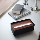 Yamazaki Wood-Topped Tissue Box Cover