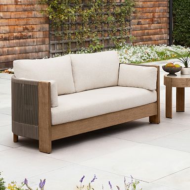 West elm outdoor loveseat discount