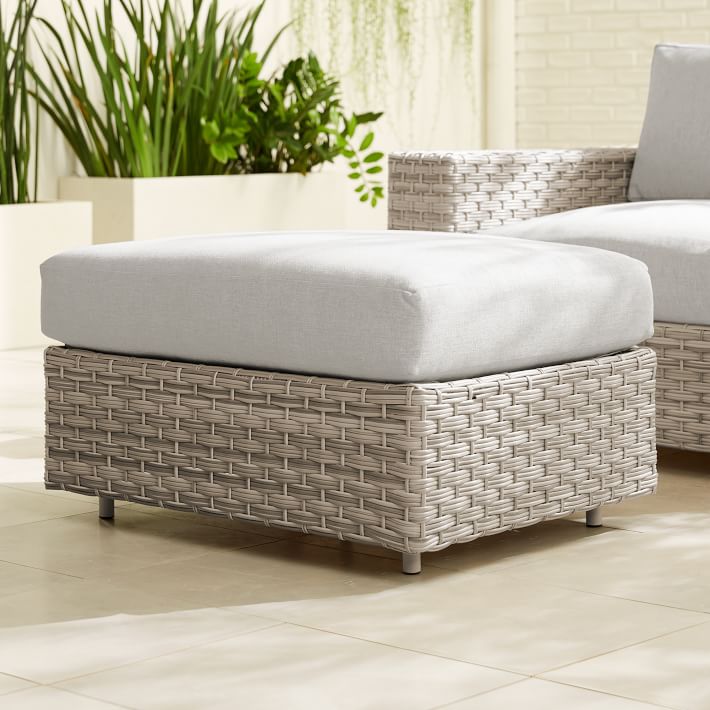 Urban Outdoor Ottoman | West Elm