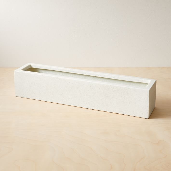 Cityscape Indoor/Outdoor Tabletop Planter - White