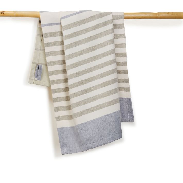 Handwoven Striped Cotton Kitchen Towel (Set of 2)