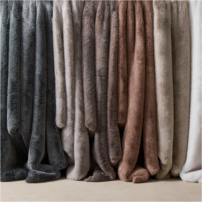 Faux fur throw sheet street sale