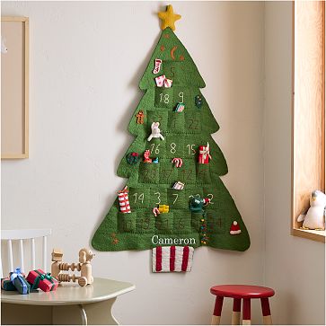 ADVENT CALENDAR KIT -- felt Christmas tree advent calendar -- Christmas countdown kit -- diy wool felt kit -- felt advent ornaments deals