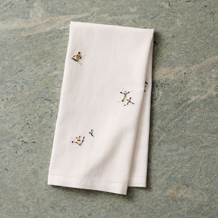 St. Jude Holiday Skiers Embroidered Tea Towels (Set of 2)