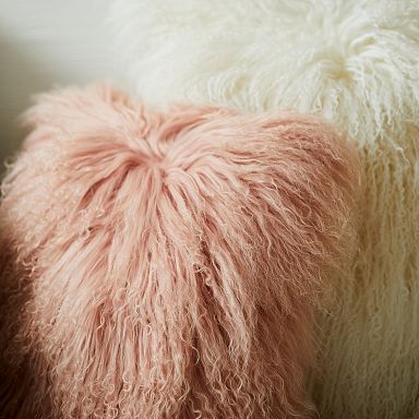 West shops elm sheepskin pillow