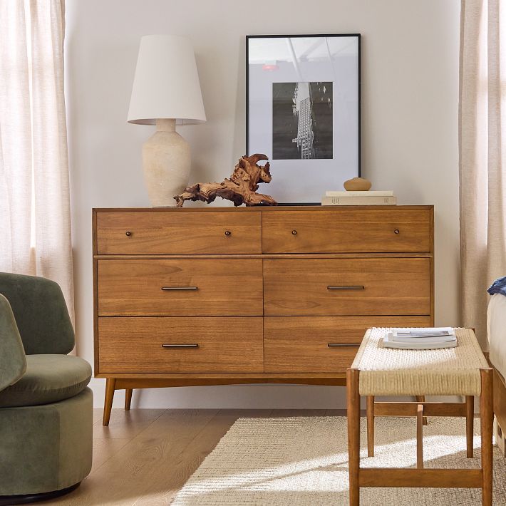 Mid Century 6 Drawer Dresser 56 West Elm