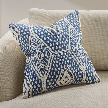 Seaside Orig Pillow Cover 18x18 Blue Fusion Feather Down Insert