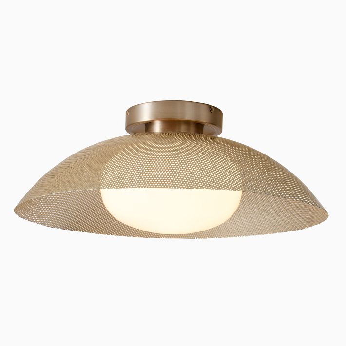 Bezel Perforated Metal Flush Mount 16 West Elm