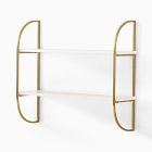 Curved Polished 2-Tier Shelf (32&quot;)