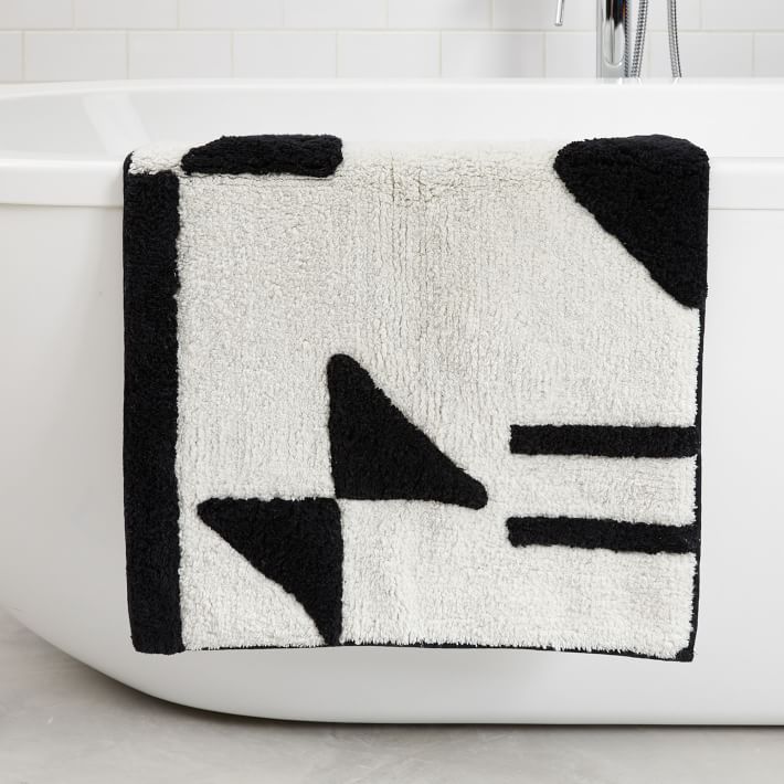 Organic Tossed Shapes Bath Mat