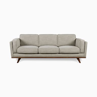Zander 90 Sofa Performance Distressed Velvet Natural Dune Almond West Elm